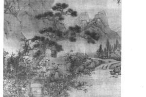 秋溪放棹图轴
