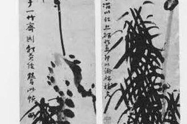 竹石图(对幅)