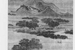江村春山图