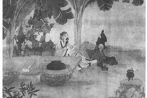 蕉林酌酒图