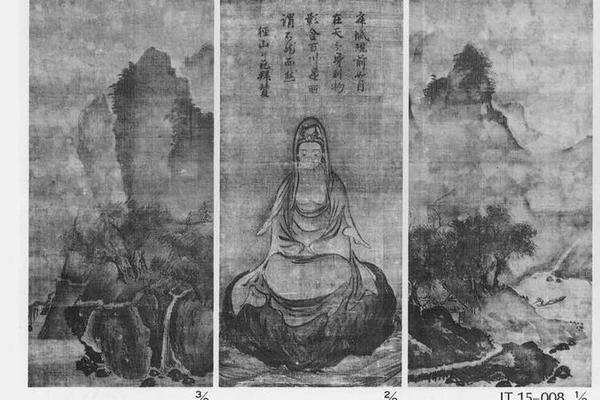 白衣观音·山水图(三幅)