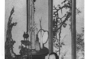 闺中礼佛图轴