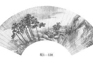 松溪清游图扇页