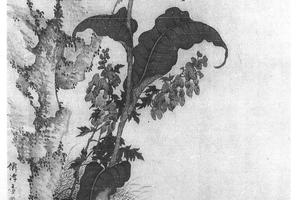 秋花鸡雏图轴