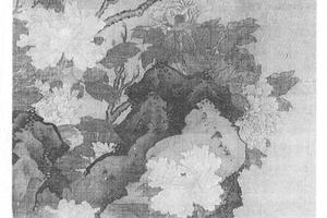 四色牡丹图轴
