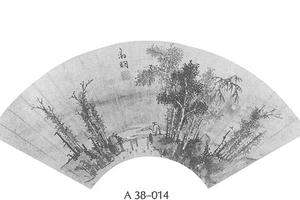 观月图扇面