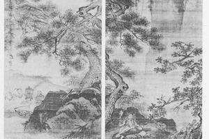 山水人物图(对幅)