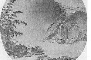 观瀑图团扇