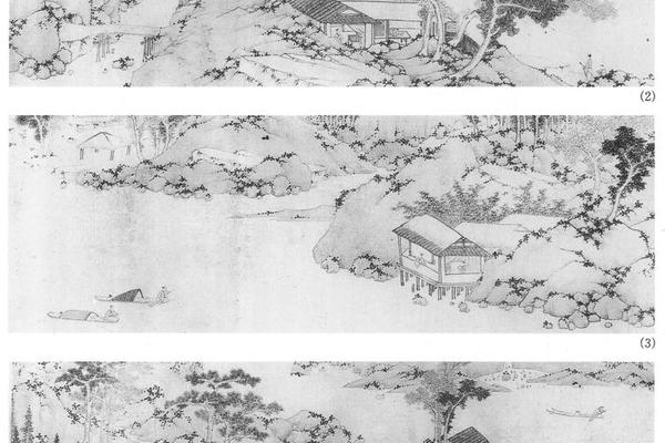 仿文徵明溪山渔隐图