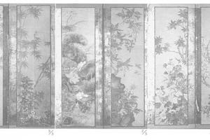 花卉图屏风
