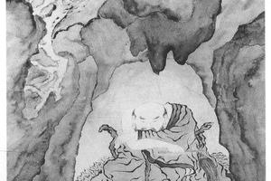 乐师佛像轴