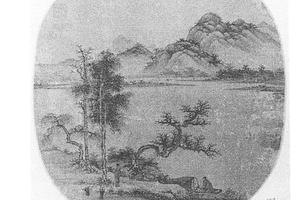 山水图团扇