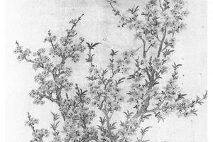折枝桃花图