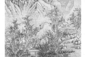 秋山万木图轴