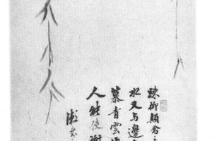 疏柳颠禽图轴