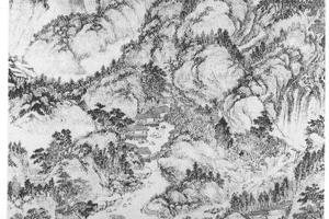 丛岭回溪图轴