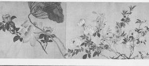 没骨花卉图卷