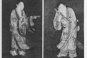 寒山拾得图(对幅)