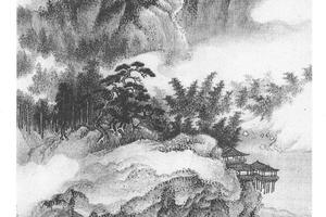 仿巨然楚山欲雨图