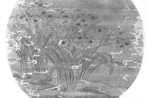 水仙图团扇