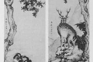 鸳鸯,鹿图(对幅)