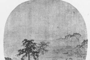 山水图团扇