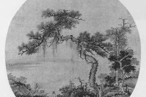 渔樵问答图团扇