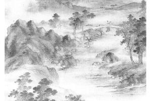 夏山烟雨图