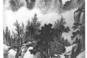 寒峰岋嶪图轴