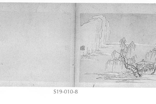 雪景山水图册页