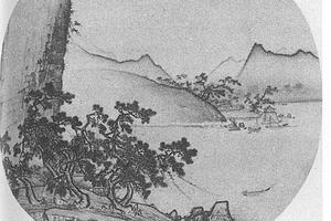 风雨归舟图团扇