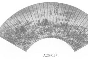 仿赵令穰江乡初夏图扇