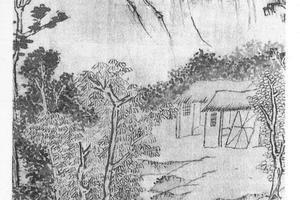 溪桥策杖图轴