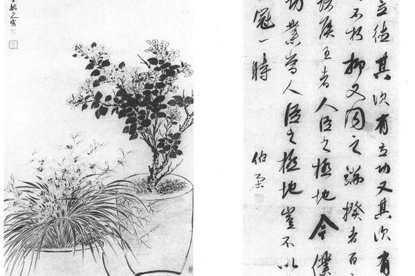 茉莉盆蕙图