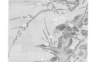 梅椿水仙图