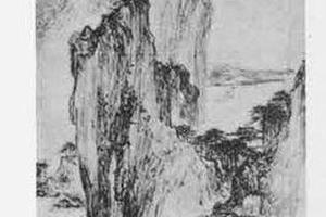墨画山水图