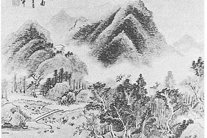 泰山春雨图册页