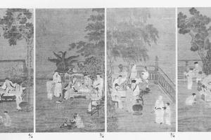 琴棋书画图四幅