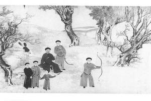 春郊习射图
