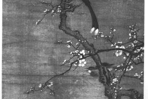 梅花绶带图轴