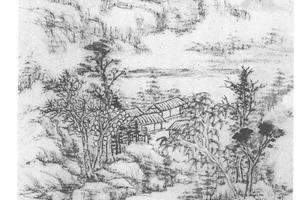 仿古山水十开