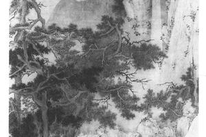 树下听泉图