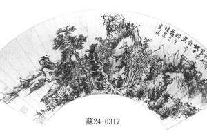 秋山水阁图