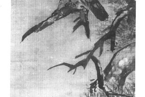 指画松鹰图轴