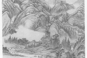 青峰红树图