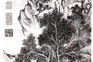 奸雨听泉图