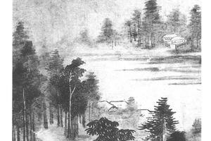 青山倚艇图
