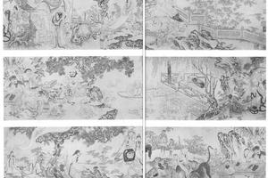 摹李公麟白描罗汉