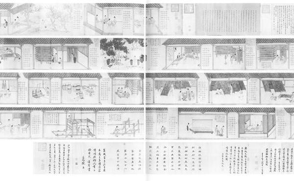 模楼璹蚕织图卷