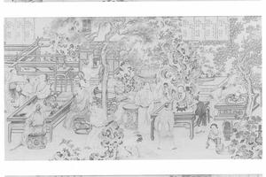 摹宋人文会图